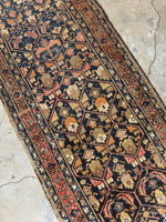 17 Foot Vintage Persian Runner / Antique Rug Runner / 3'4 x 16'8 Malayer #3465