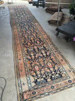 17 Foot Vintage Persian Runner / Antique Rug Runner / 3'4 x 16'8 Malayer #3465