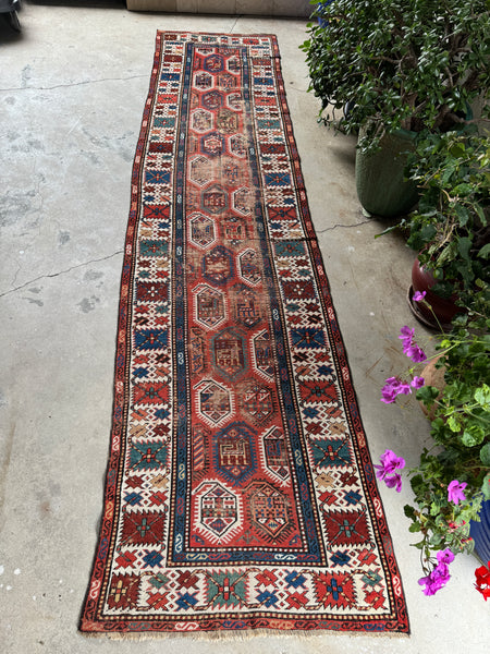 12 Vintage Foot Rug Runner 