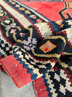 Antique Kilim Runner / 4x10 Kilim #3565ML