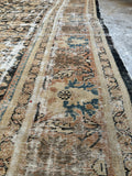 Worn Large Muted Persian Rug / 10x13 Distressed Persian Mahal Rug #3567