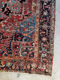 7x10 Heriz Rug / Large Antique Persian Rug #3697