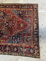 7x10 Heriz Rug / Large Antique Persian Rug #3697