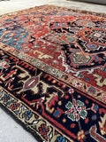 7x10 Heriz Rug / Large Antique Persian Rug #3697