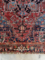 7x10 Heriz Rug / Large Antique Persian Rug #3697