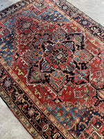 7x10 Heriz Rug / Large Antique Persian Rug #3697