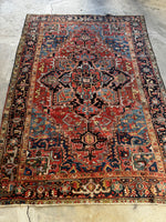 7x10 Heriz Rug / Large Antique Persian Rug #3697