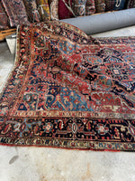 7x10 Heriz Rug / Large Antique Persian Rug #3697