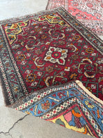 Small Vintage Persian Rug / 2x3 Antique Hamadan Scatter Rug #3581