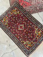 Small Vintage Persian Rug / 2x3 Antique Hamadan Scatter Rug #3581