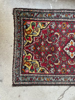 Small Vintage Persian Rug / 2x3 Antique Hamadan Scatter Rug #3581