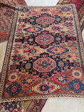 6x9 Flat Weave Soumak / 6x9 Vintage Rug #3584