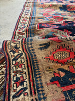 6x9 Flat Weave Soumak / 6x9 Vintage Rug #3584