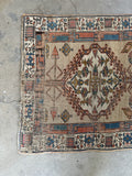 Skinny Persian Runner / Worn Vintage Runner / 2'8 x 14'4 Antique Persian Bidjar #3589ML