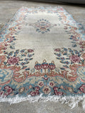 2x4 Antique Worn Persian Kerman Rug #1726