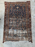 Worn & Distressed Persian Rug / 3'4 x 5' Antique Persian Rug #3594