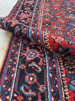 4x5 Persian Rug / Antique Persian Hamadan Rug #2486