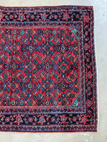 4x5 Persian Rug / Antique Persian Hamadan Rug #2486