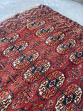 Antique Square Rug / 3'4 x 3'6 Turkoman (Turkmen) Rug #634