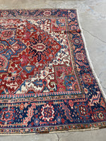 8'3 x 11'6 Antique Persian Heriz Rug #2967ML