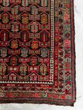 4x7 Small Antique Persian Kurdish Rug #3597