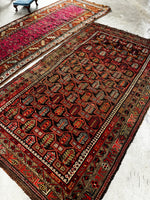 4x7 Small Antique Persian Kurdish Rug #3597