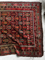 4x7 Small Antique Persian Kurdish Rug #3597