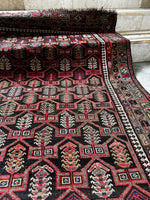 4x7 Small Antique Persian Kurdish Rug #3597