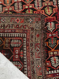 4x7 Small Antique Persian Kurdish Rug #3597