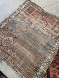 Small Distressed Antique Rug #3231