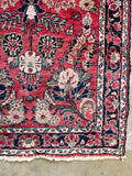 2'7 x 5' Skinny Vintage Persian Sarouk Rug #3094C