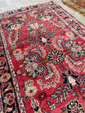 2'7 x 5' Skinny Vintage Persian Sarouk Rug #3094C