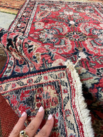 2'7 x 5' Skinny Vintage Persian Sarouk Rug #3094C