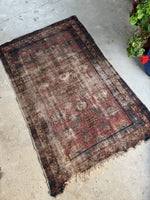 4x6 Worn Persian Rug #3482