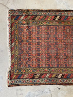 Worn Antique Persian Runner / 3'2 x 10'8 Runner #3343