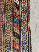 Worn Antique Persian Runner / 3'2 x 10'8 Runner #3343