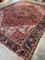 Antique Persian Heriz Rug / 8'5 x 11'6 Heriz Rug #3346