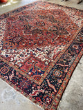 Antique Persian Heriz Rug / 8'5 x 11'6 Heriz Rug #3346