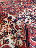 Antique Persian Heriz Rug / 8'5 x 11'6 Heriz Rug #3346