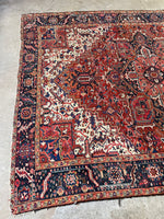 Antique Persian Heriz Rug / 8'5 x 11'6 Heriz Rug #3346