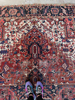 Antique Persian Heriz Rug / 8'5 x 11'6 Heriz Rug #3346