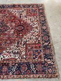 Antique Persian Heriz Rug / 8'5 x 11'6 Heriz Rug #3346