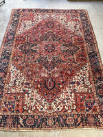 Antique Persian Heriz Rug / 8'5 x 11'6 Heriz Rug #3346