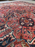 Antique Persian Heriz Rug / 8'5 x 11'6 Heriz Rug #3346