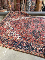 Antique Persian Heriz Rug / 8'5 x 11'6 Heriz Rug #3346