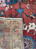 3x5 Antique Brick Red Persian Rug / Small Persian 3'3 x 4'7 Rug #3359