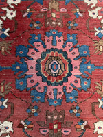 3x5 Antique Brick Red Persian Rug / Small Persian 3'3 x 4'7 Rug #3359