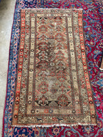 3'5 x 6' Antique Persian Kurdish Rug #2974 / Small Vintage Rug