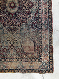 Worn Floral 1880s Persian Rug / 3'9 x 6' Antique Persian Lavar Rug #3603