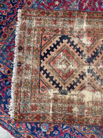 3'6 x 5'10 Antique Persian Kurdish Rug #2976 / Small Vintage Rug